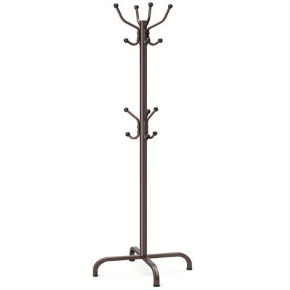 Adjustable Coat Rack – Black, 14 Hooks for Entryway or Bedroom - view 3