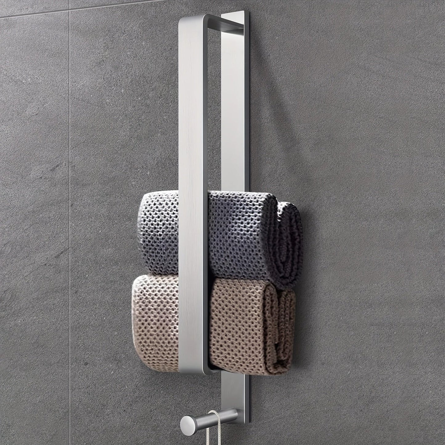Freestanding Towel Holder with Hooks for Modern Bathrooms - view 7