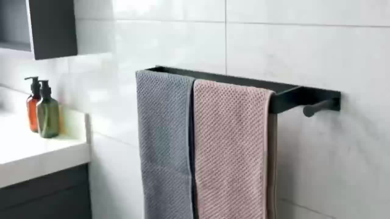 Freestanding Towel Holder with Hooks for Modern Bathrooms - view 6