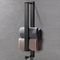 Aluminum Freestanding Towel Holder with Hooks for Modern Bathrooms