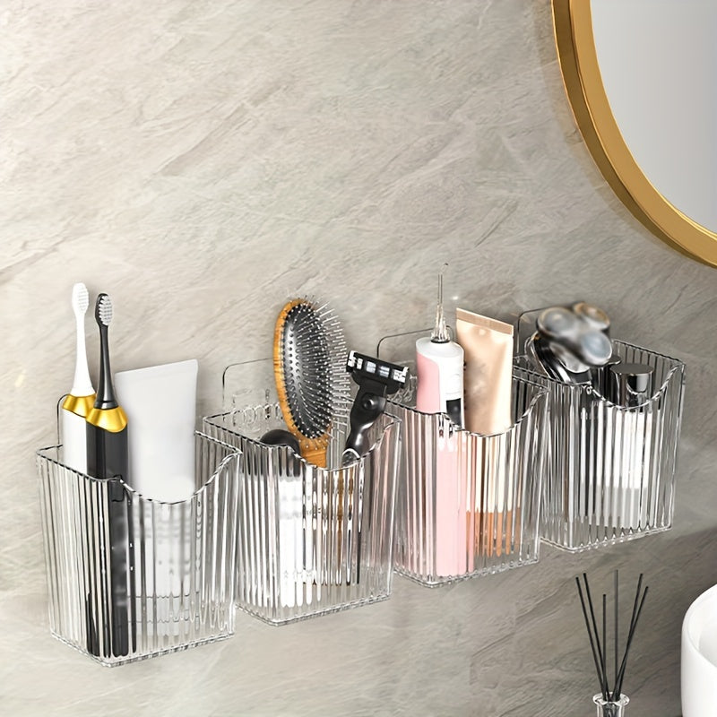 Multifunctional Bathroom Wall Shelf - No-Drill Mounting - view 2