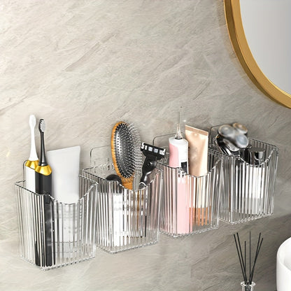 Multifunctional Bathroom Wall Shelf - No-Drill Mounting - view 2