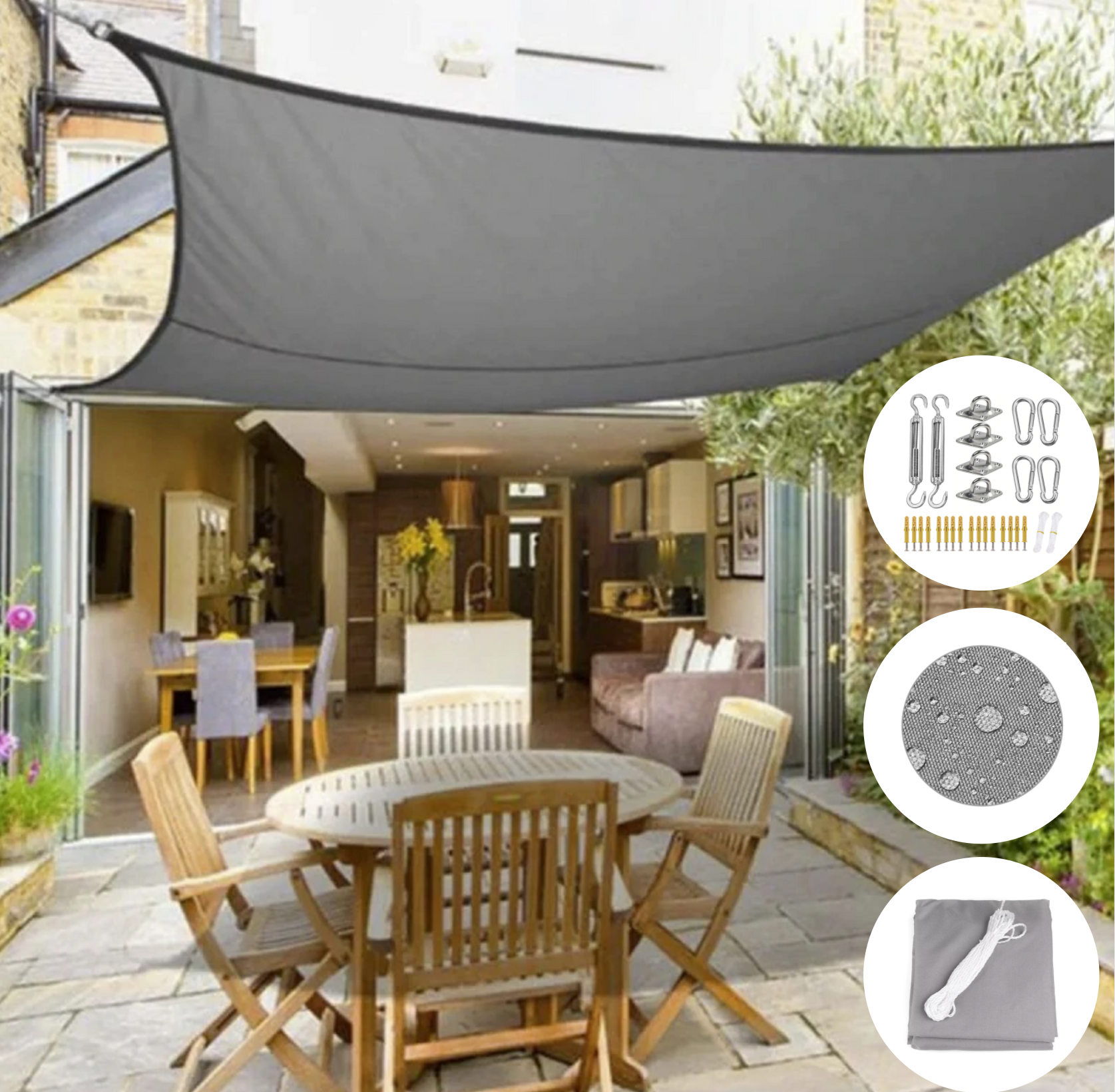 Waterproof Shade Cloth for Balcony – UV Protection & Decorative Design