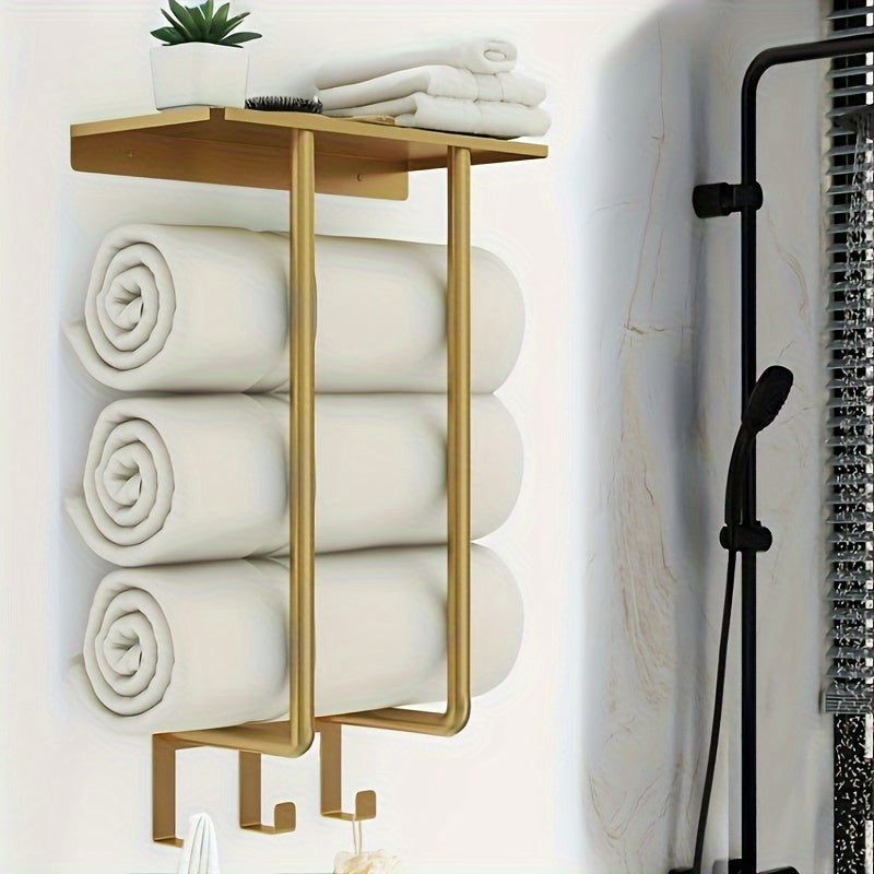 Towel Holder with Gold Accents for Modern Bathrooms - view 6