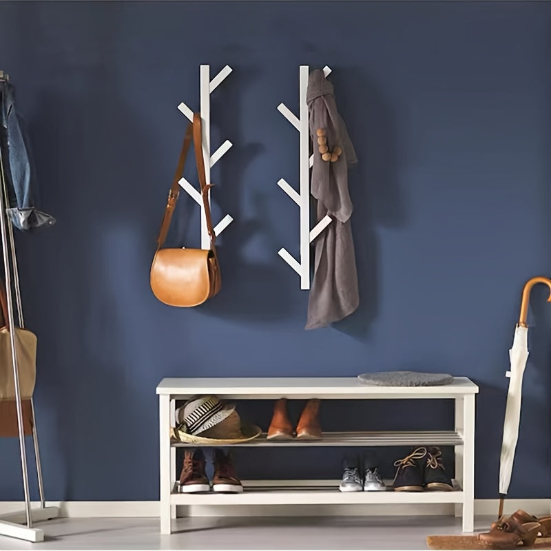 Wall-Mounted Clothes Rack with Gold-Colored Pipes - view 10