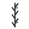Elegant Metal Wall-Mounted Clothes Rack with Gold-Colored Pipes – view 5