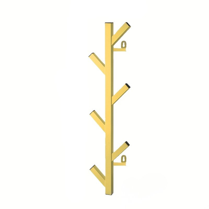 Wall-Mounted Clothes Rack with Gold-Colored Pipes - view 12