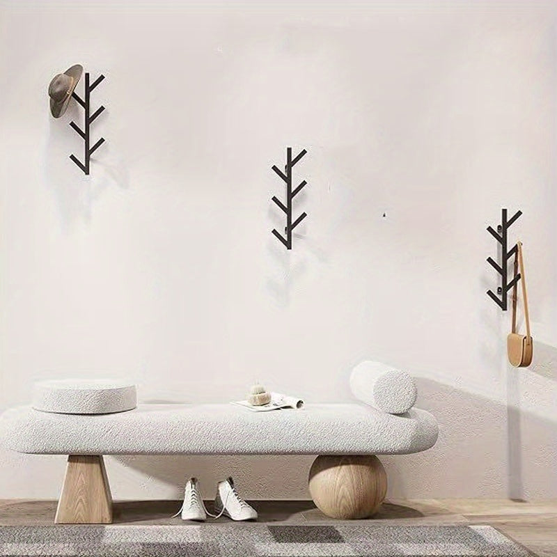 Wall-Mounted Clothes Rack with Gold-Colored Pipes - view 2