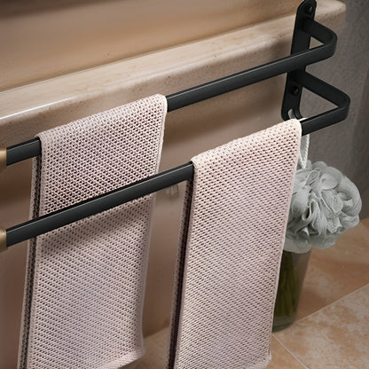 Black 3-Tier Wall-Mounted Towel Holder for Bathroom - view 5
