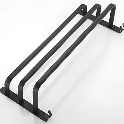 Black 3-Tier Wall-Mounted Towel Holder for Bathroom - view 8