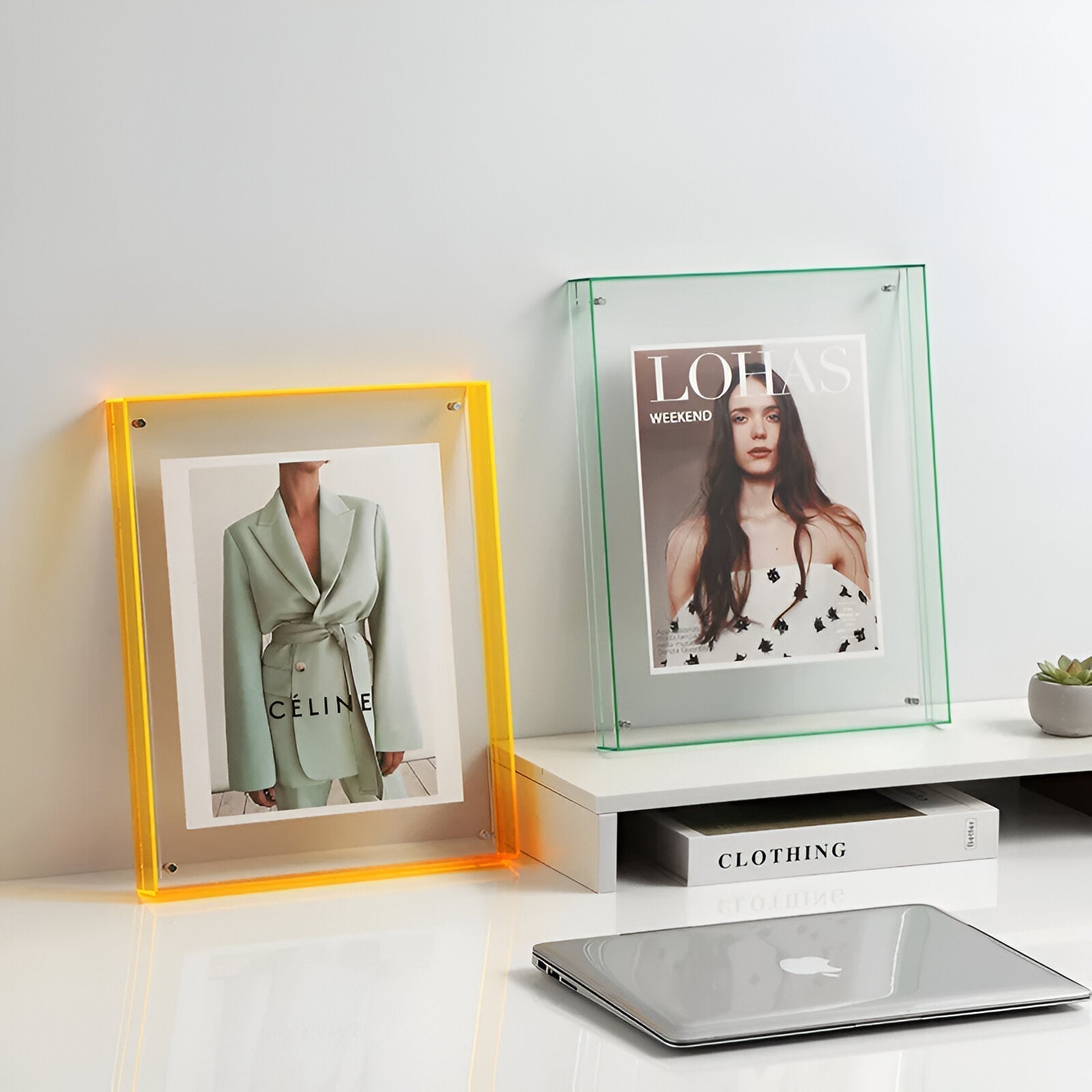 Modern Photo Frame – Transparent Acrylic, Minimalist Design for Office or Wall Decoration – view 2