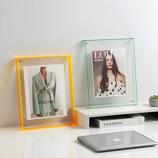 Modern Transparent Photo Frame - Minimalist Design for Desk or Wall - view 2