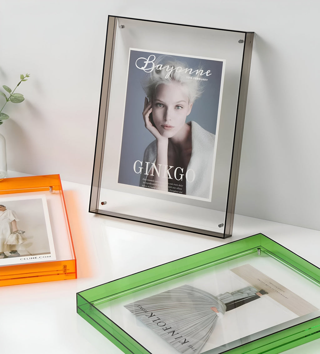 Modern Photo Frame – Transparent Acrylic, Minimalist Design for Office or Wall Decoration – view 3