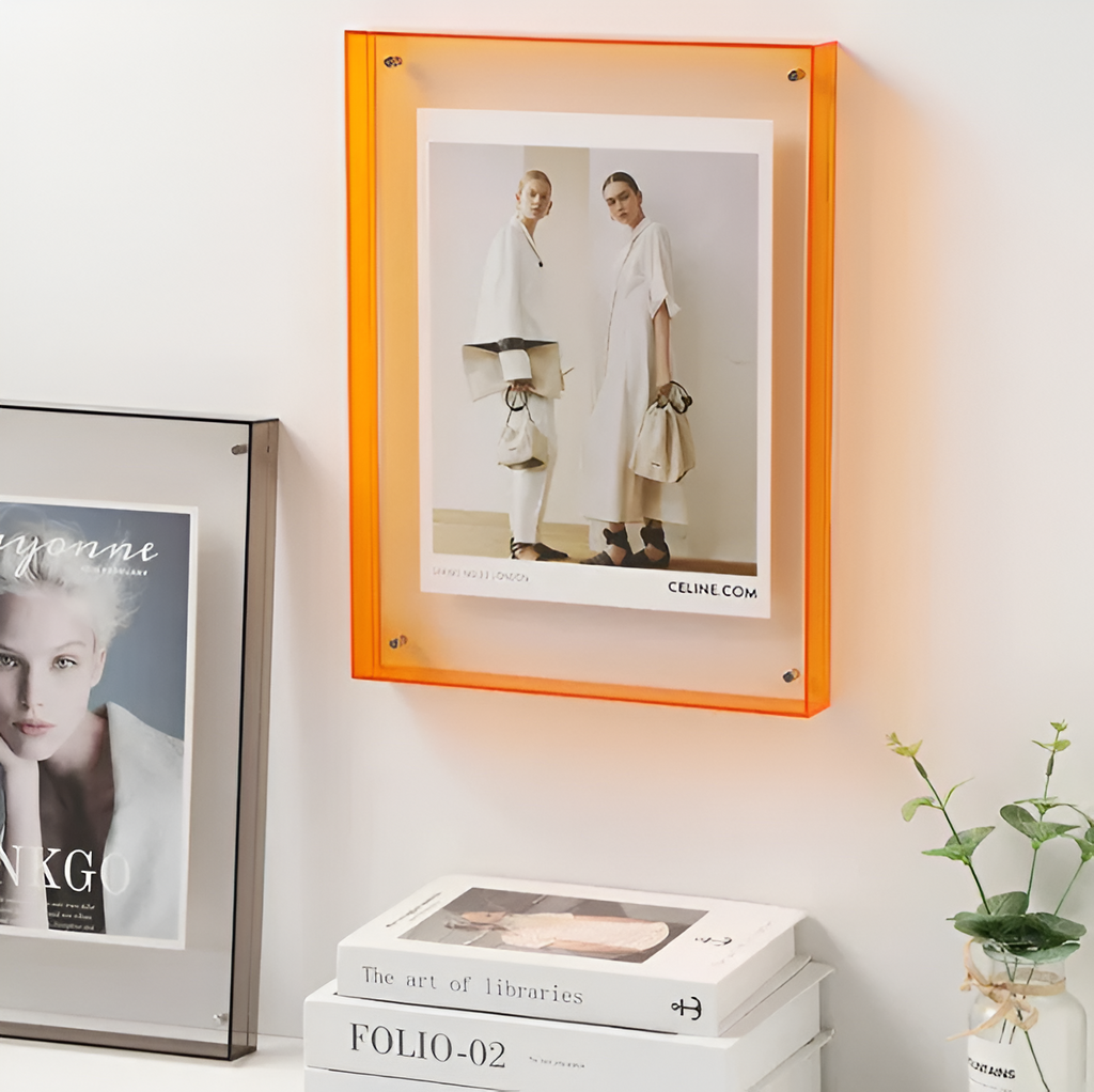 Modern Photo Frame – Transparent Acrylic, Minimalist Design for Office or Wall Decoration
