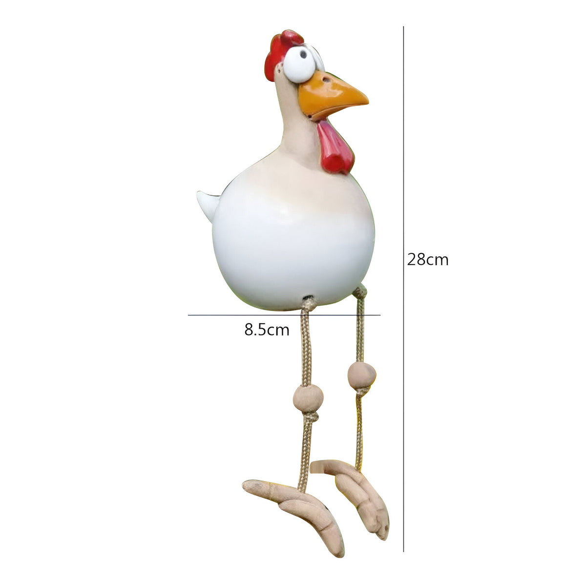 Whimsical Chicken Figure - Weather-Resistant Garden Decor - view 4