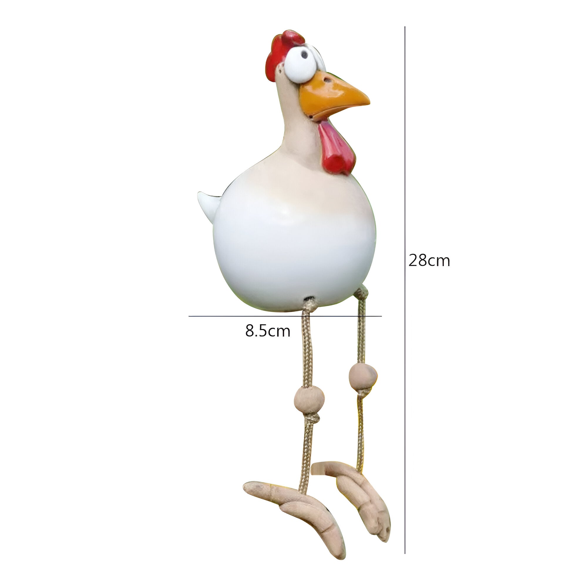 Eccentric Chicken Figure - Weather-Resistant Resin Garden Decor – view 4