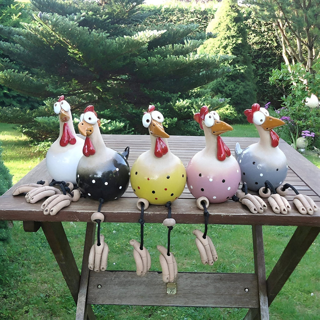 Eccentric Chicken Figure - Weather-Resistant Resin Garden Decor – view 19