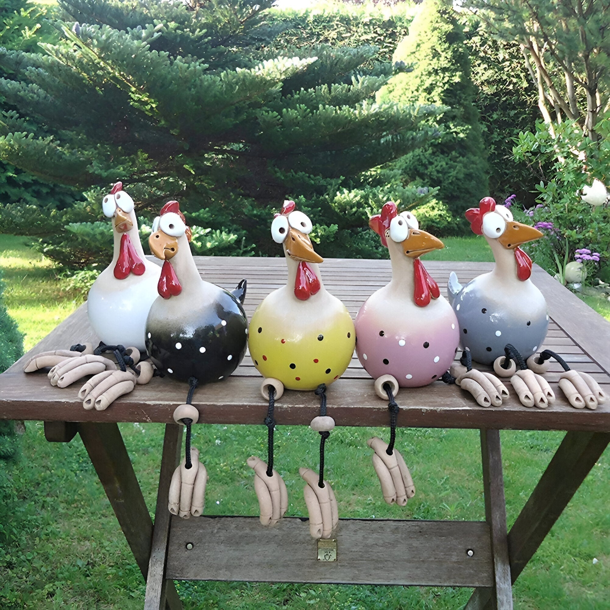 Eccentric Chicken Figure - Weather-Resistant Resin Garden Decor – view 19