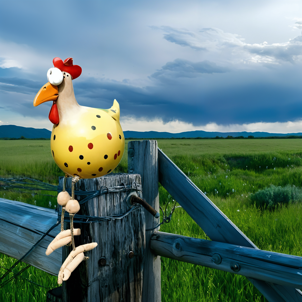 Eccentric Chicken Figure - Weather-Resistant Resin Garden Decor – view 13