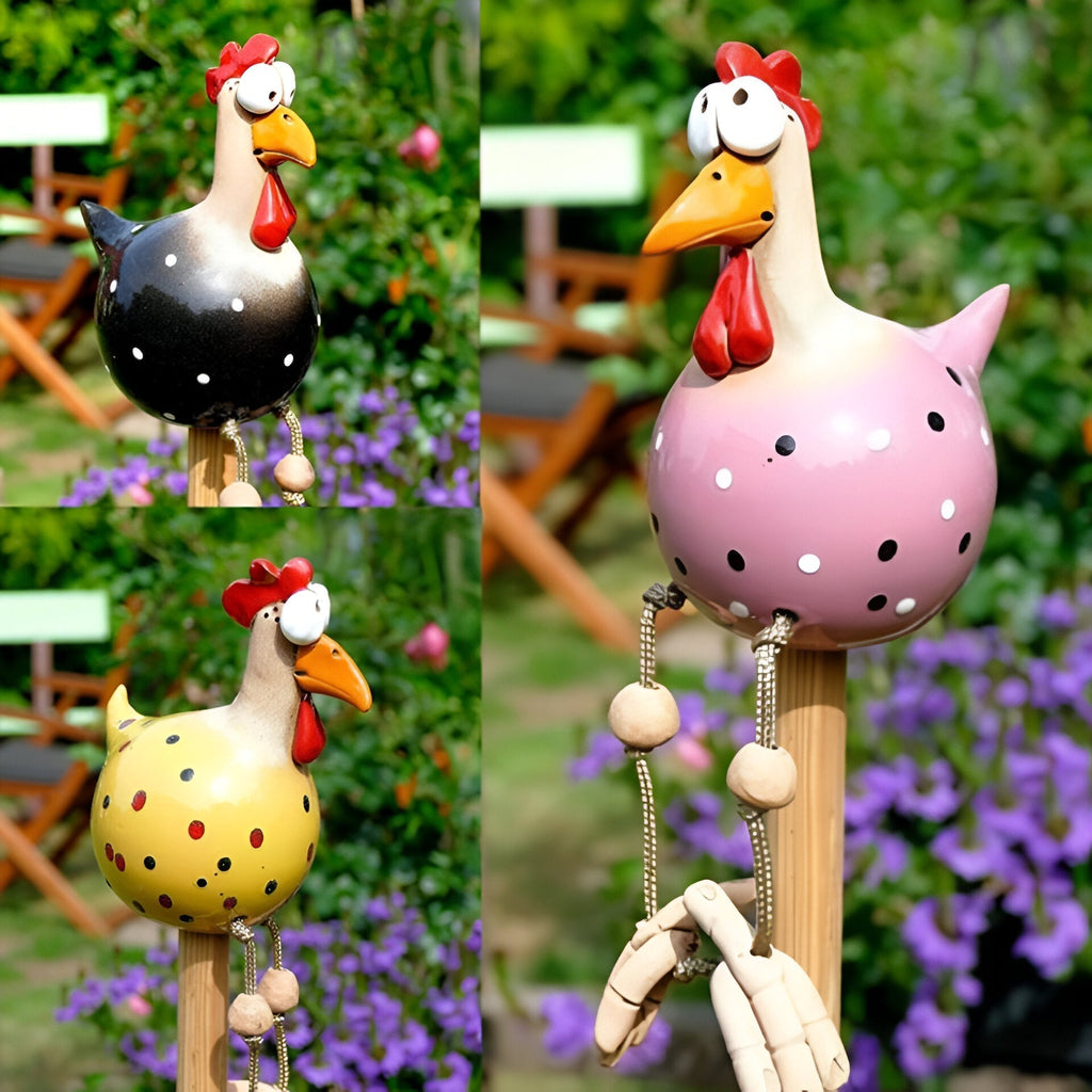 Eccentric Chicken Figure - Weather-Resistant Resin Garden Decor – view 21