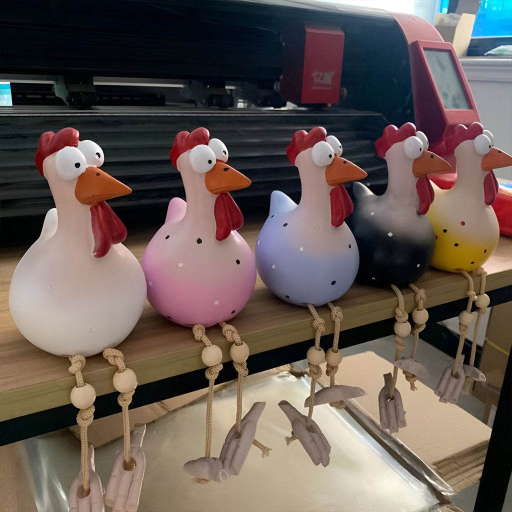 Eccentric Chicken Figure - Weather-Resistant Resin Garden Decor – view 20