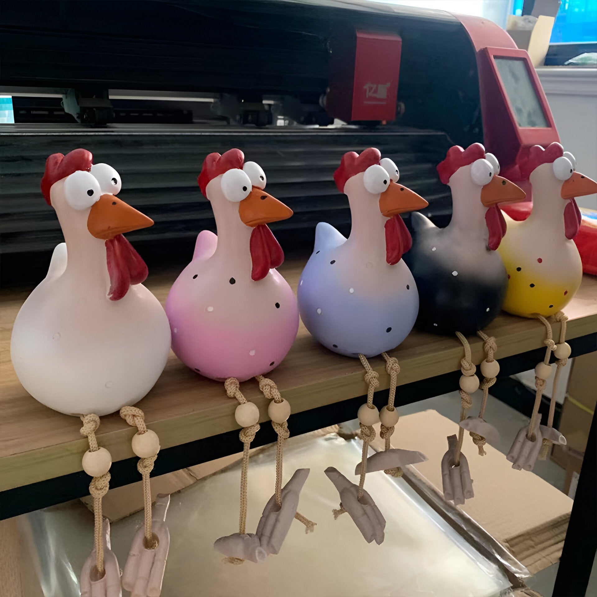 Eccentric Chicken Figure - Weather-Resistant Resin Garden Decor – view 20
