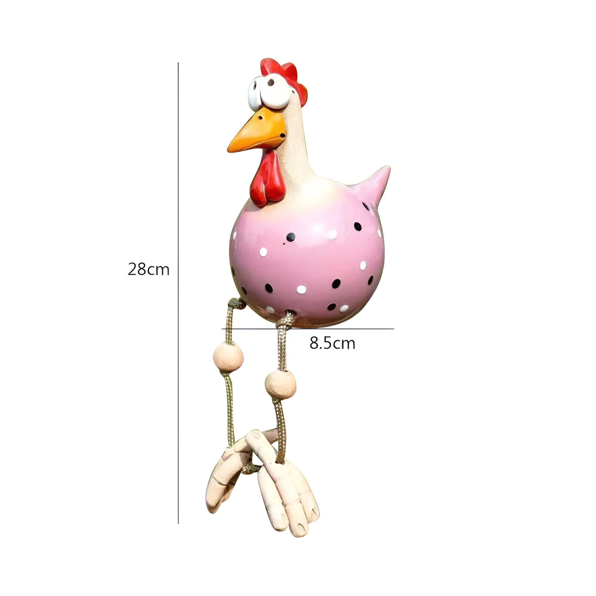 Eccentric Chicken Figure - Weather-Resistant Resin Garden Decor – view 8