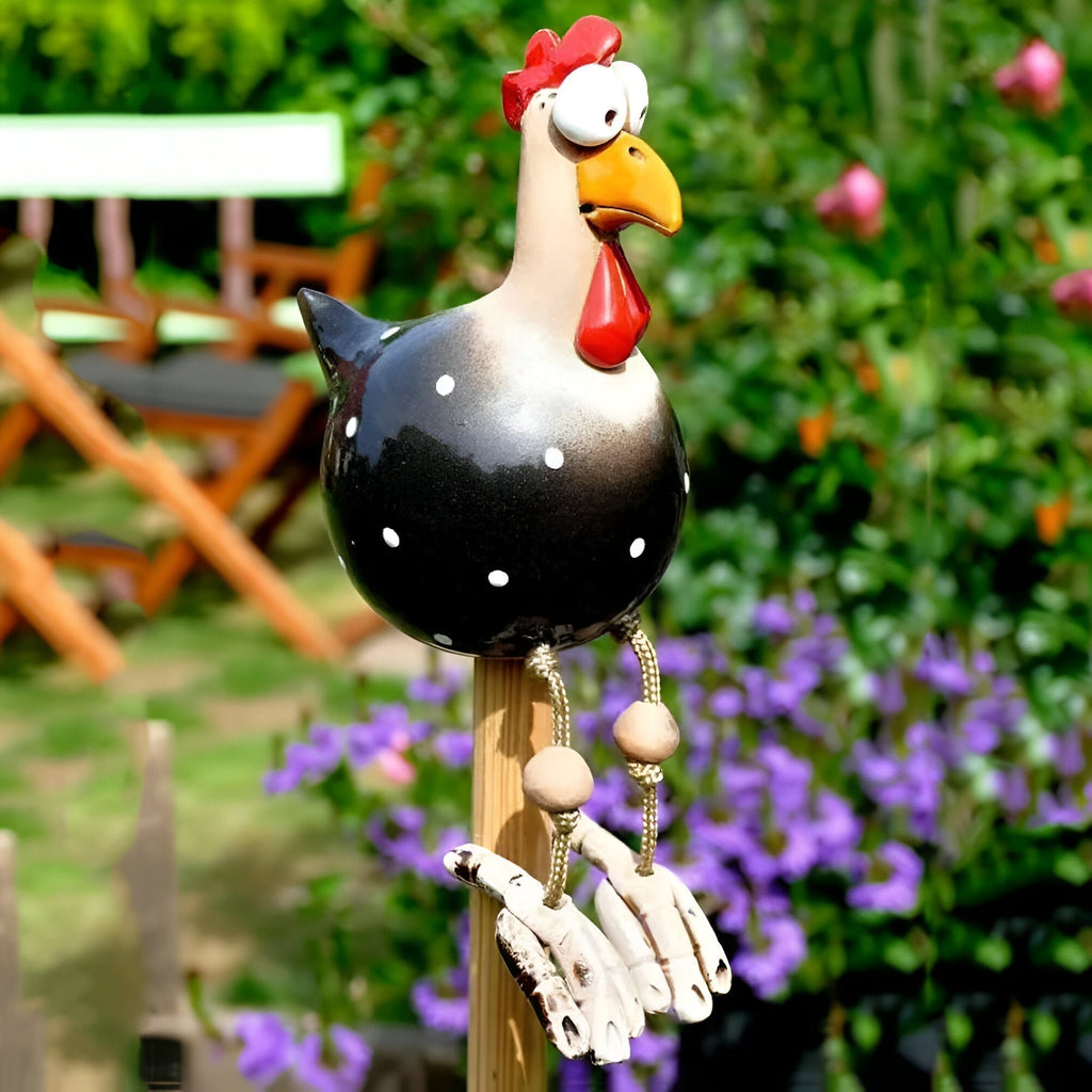 Eccentric Chicken Figure - Weather-Resistant Resin Garden Decor – view 17