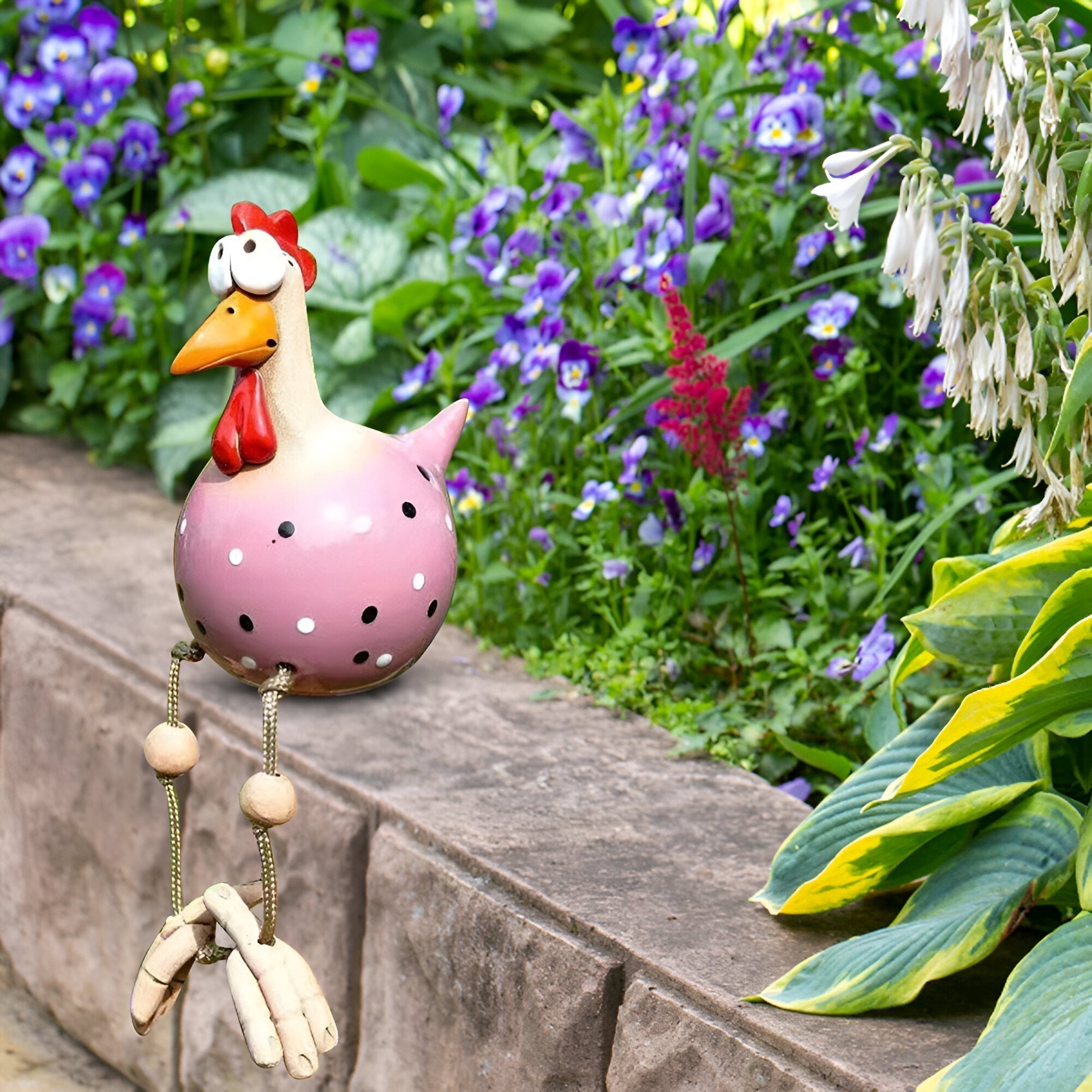 Eccentric Chicken Figure - Weather-Resistant Resin Garden Decor – view 10