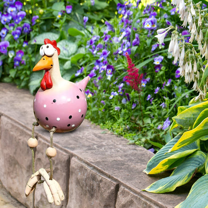 Whimsical Chicken Figure - Weather-Resistant Garden Decor - view 10
