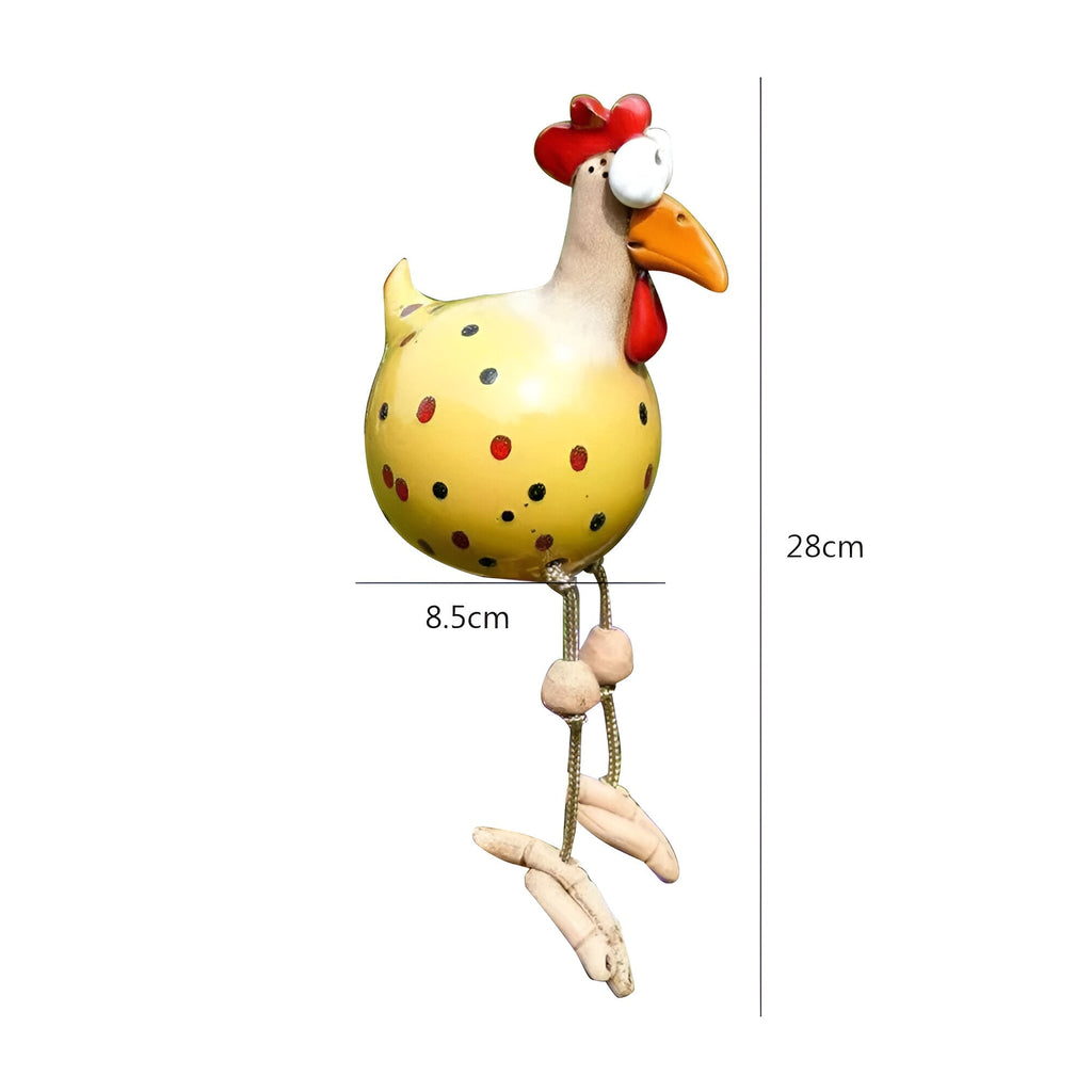 Eccentric Chicken Figure - Weather-Resistant Resin Garden Decor – view 12