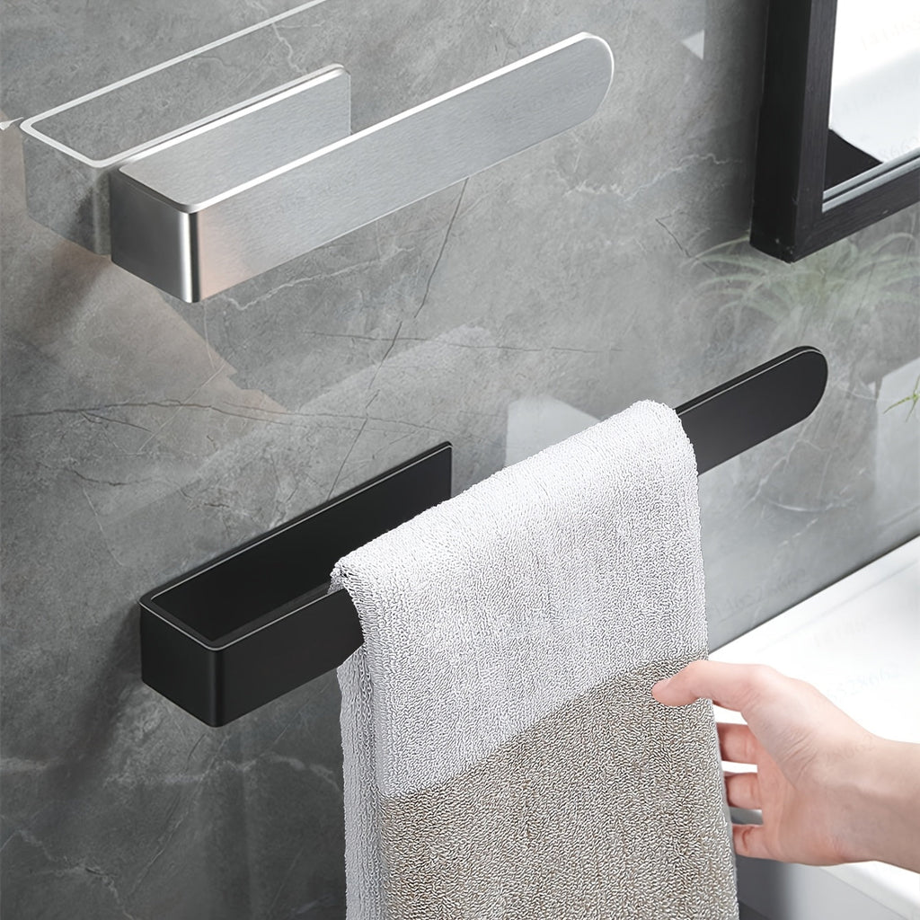 Stainless Steel Towel Holder - Minimalist Self-Adhesive Design – view 5