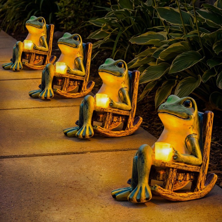 Solar Frog Garden Light - Decorative Outdoor Figure - view 3