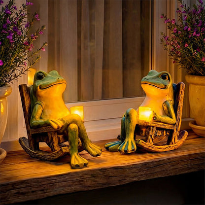 Solar Frog Garden Light - Decorative Outdoor Figure - view 4