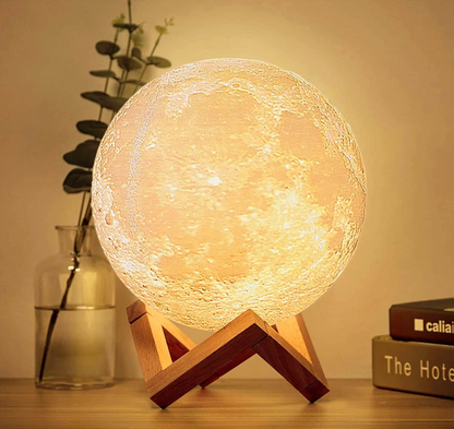 LED Moon Lamp – Wireless, Dimmable with 16 Colors and Stand - view 3