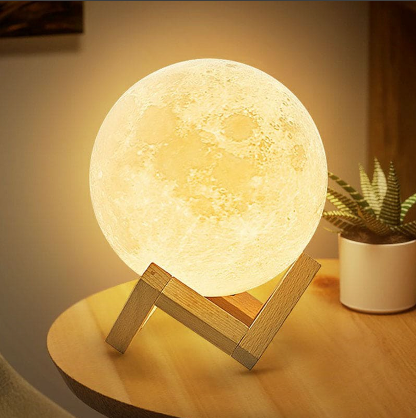 LED Moon Lamp – Wireless, Dimmable with 16 Colors and Stand - view 4