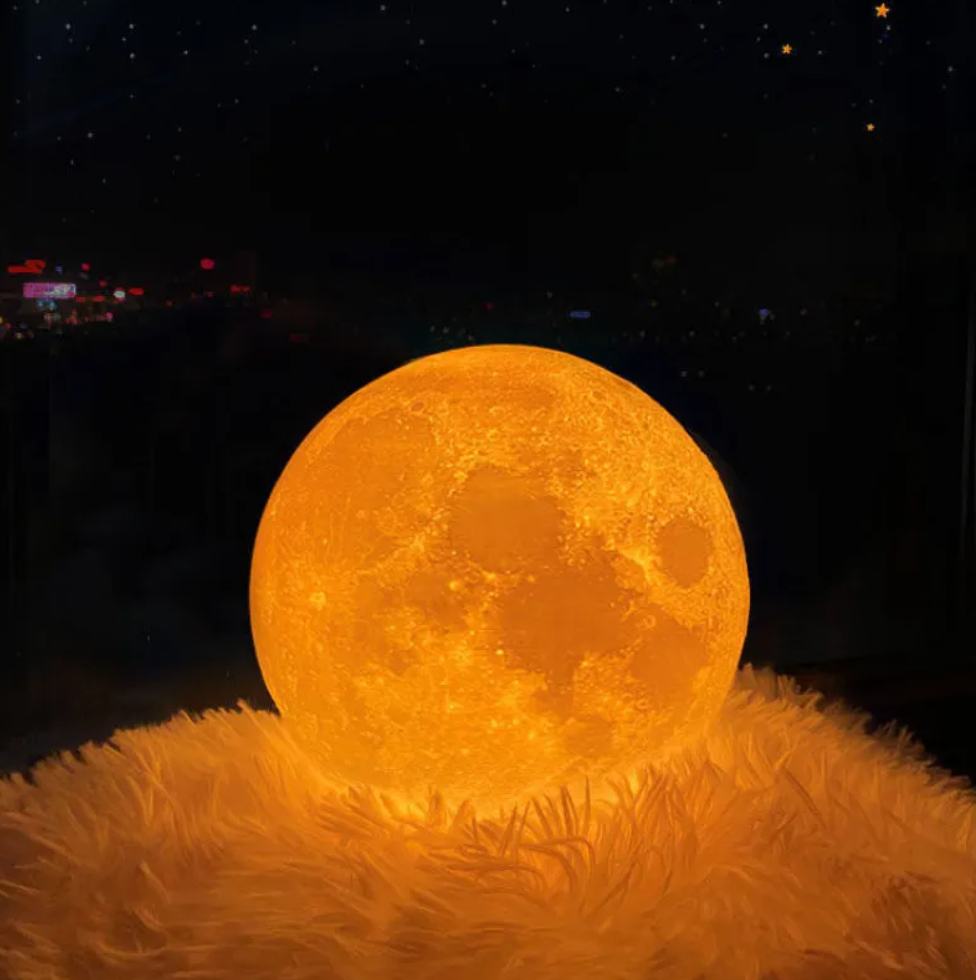 LED Moon Lamp – Wireless, Dimmable with 16 Colors and Stand - view 6