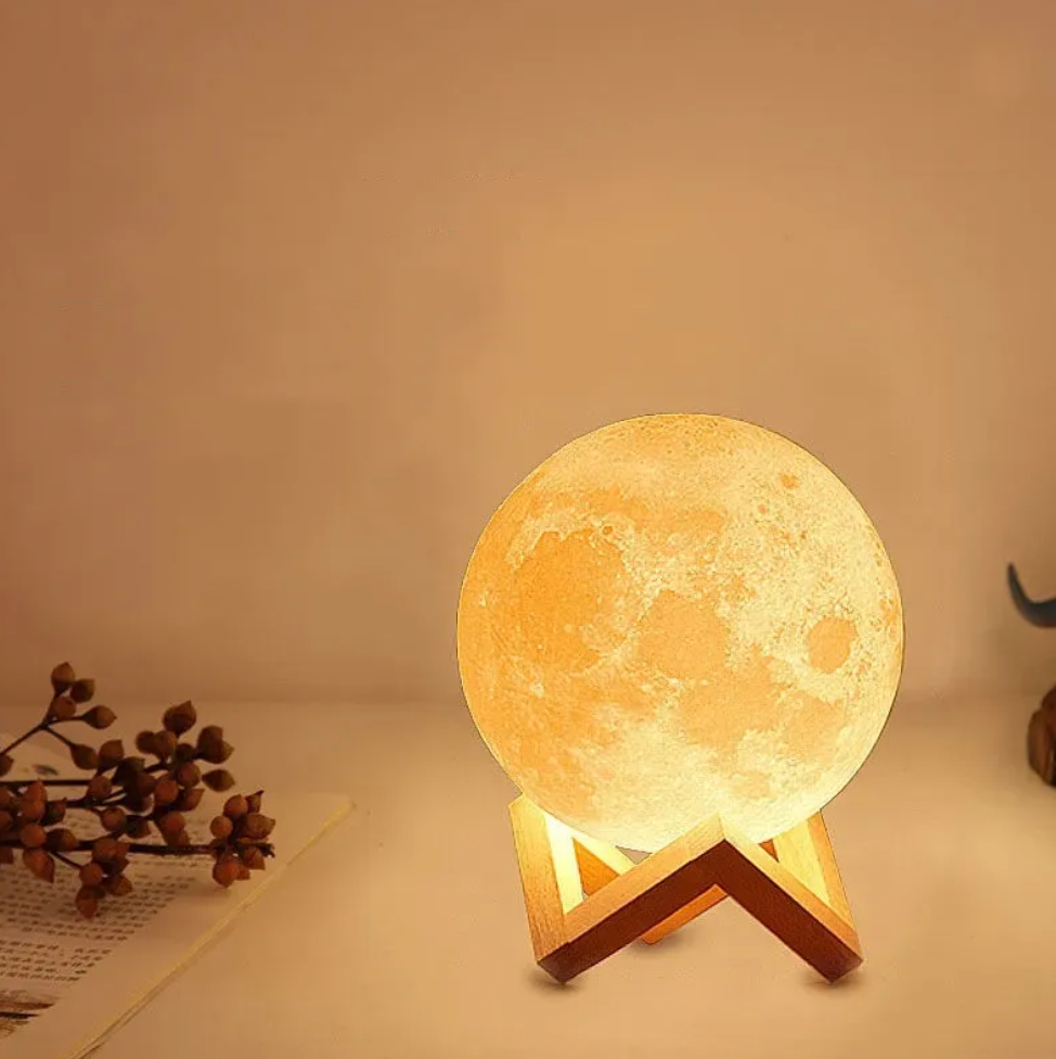 LED Moon Lamp – Wireless, Dimmable with 16 Colors and Stand - view 8