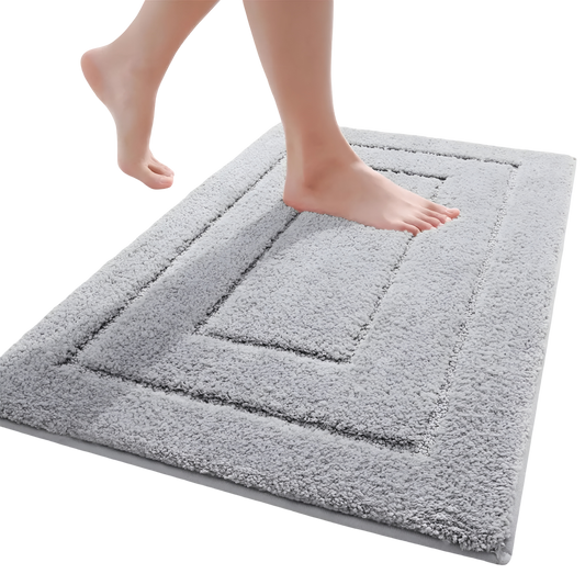Non-Slip Bath Mat in Soft Blue for Bathroom or Shower - view 2