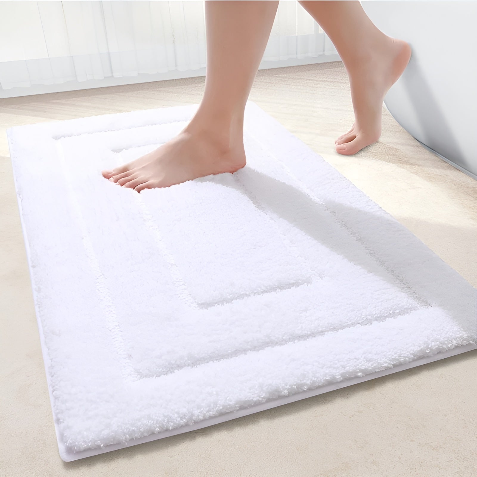 Non-Slip Bath Mat in Soft Blue for Bathroom or Shower - view 6