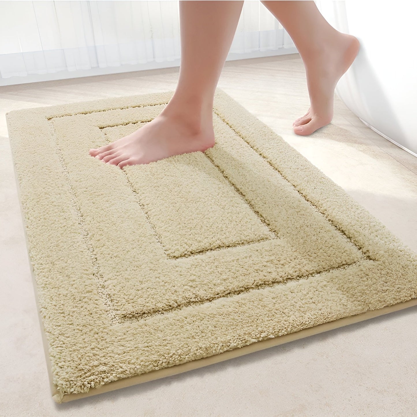 Non-Slip Bath Mat in Soft Blue for Bathroom or Shower - view 7