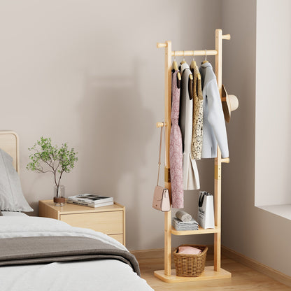 Clothing Rack with Pull-Out Shelf, Shoe Storage and Wheels - view 4