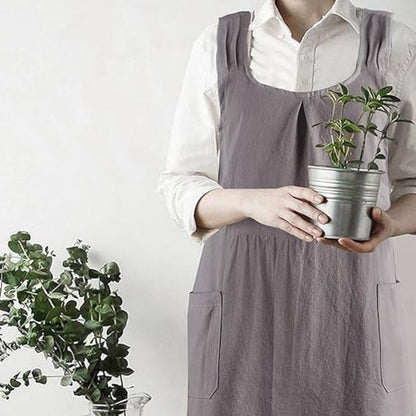 Cross-Back Apron - Minimalist Design for Kitchen or Gardening - view 4