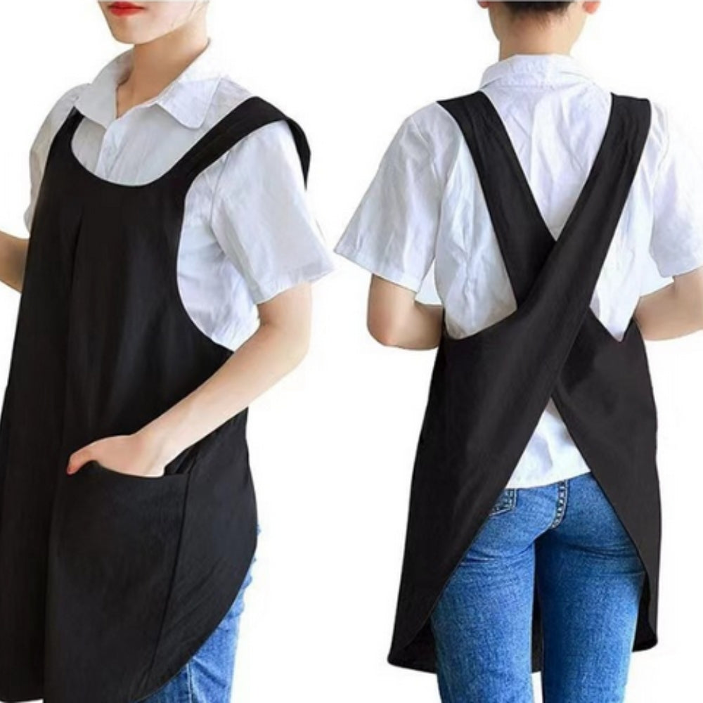 Cross-Back Apron - Minimalist Design for Kitchen or Gardening - view 5