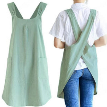 Cross-Back Apron - Minimalist Design for Kitchen or Gardening - view 6