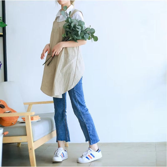 Cross-Back Apron - Minimalist Design for Kitchen or Gardening - view 2