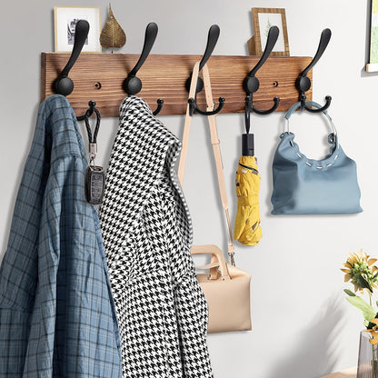 Wall-Mounted Clothes Rack in Dark Brown for Any Room - view 2
