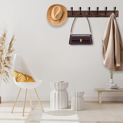 Wall-Mounted Clothes Rack in Dark Brown for Any Room - view 7
