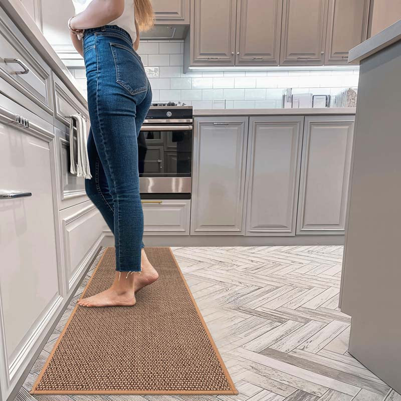 Gray Woven Kitchen Mat - Scandinavian Design, Non-Slip - view 11