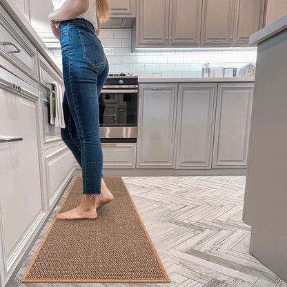 Gray Woven Kitchen Mat - Scandinavian Design, Non-Slip - view 11